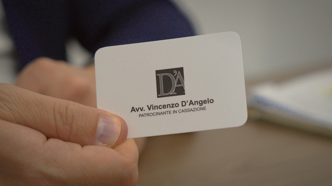 Biglietto da visita dello Studio Legale D'Angelo, Santa Maria Capua Vetere